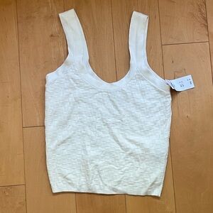 NWT Abercrombie & Fitch White Textured Tank Top